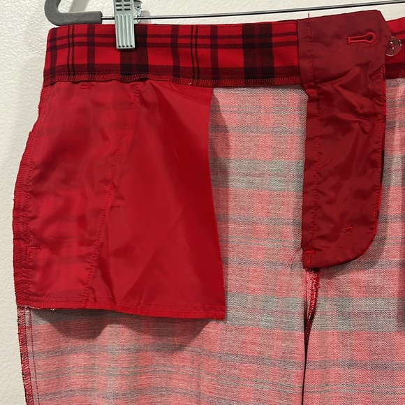 Ann Taylor Red Black Plaid Flare Pants, Size 10 - Picture 10 of 16